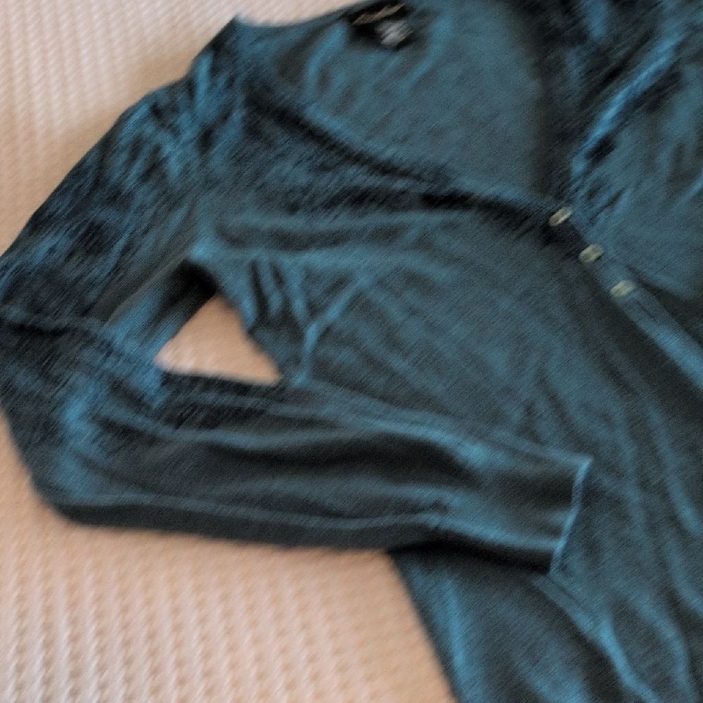 Eddie Bauer Teal Cardigan Sweater Angora Blend - Picture 9 of 11